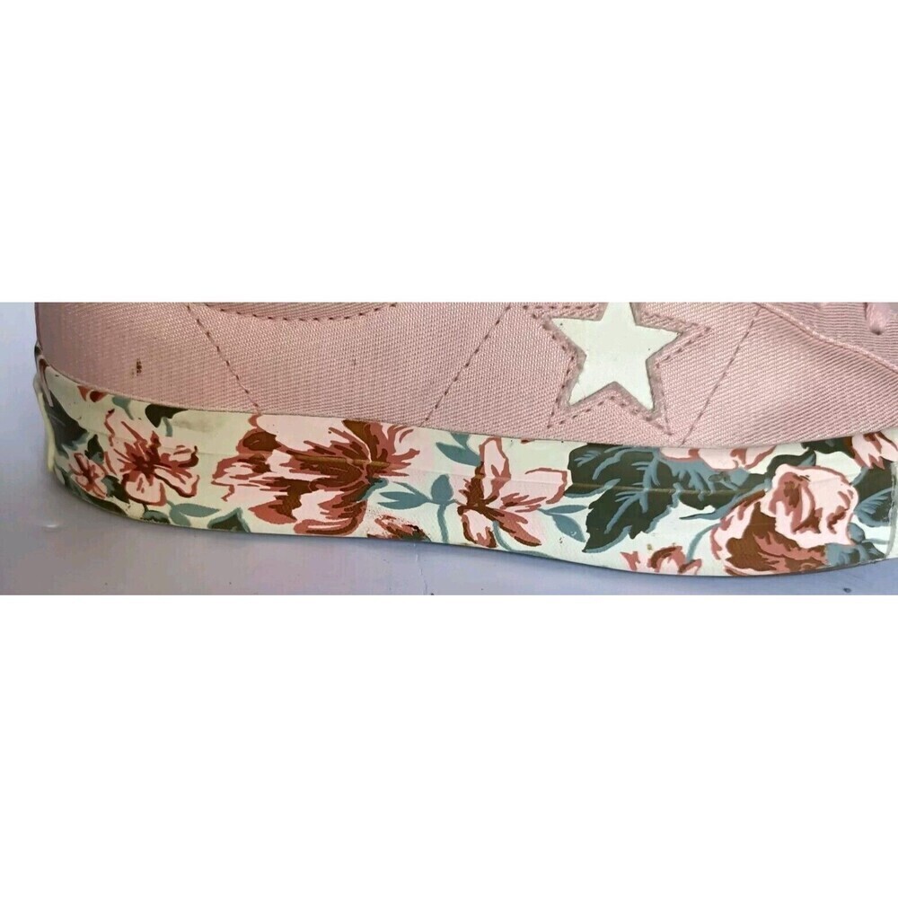 Converse One Star Ox Junior Girls Sneakers Size 7 Pastel Pink Floral Shoes - Picture 5 of 9